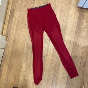 Size 6 Lululemon leggings deep red